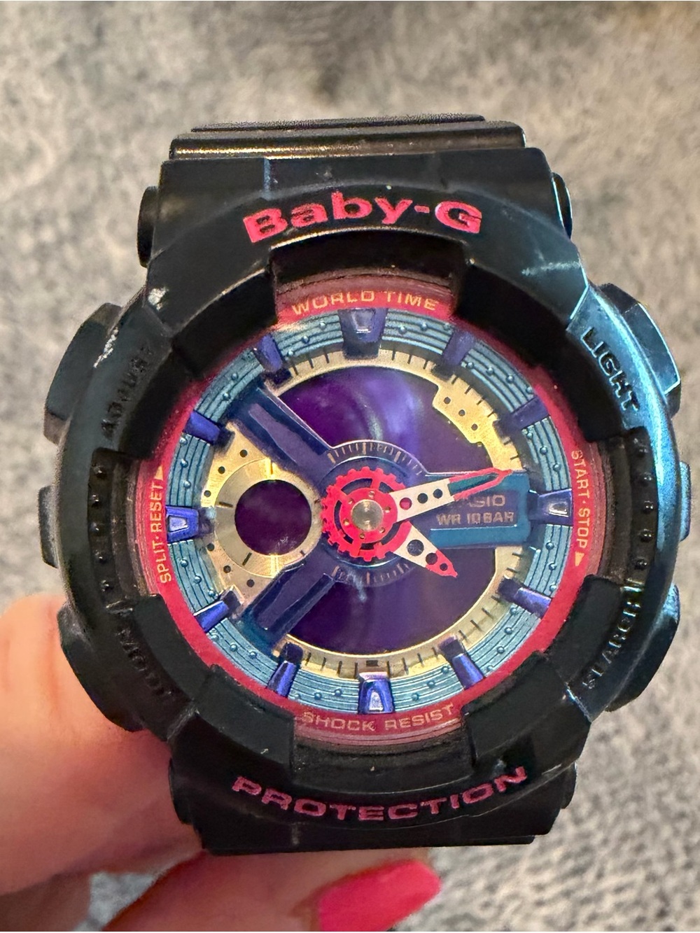 Casio Baby-G Black and Purple Sport Watch